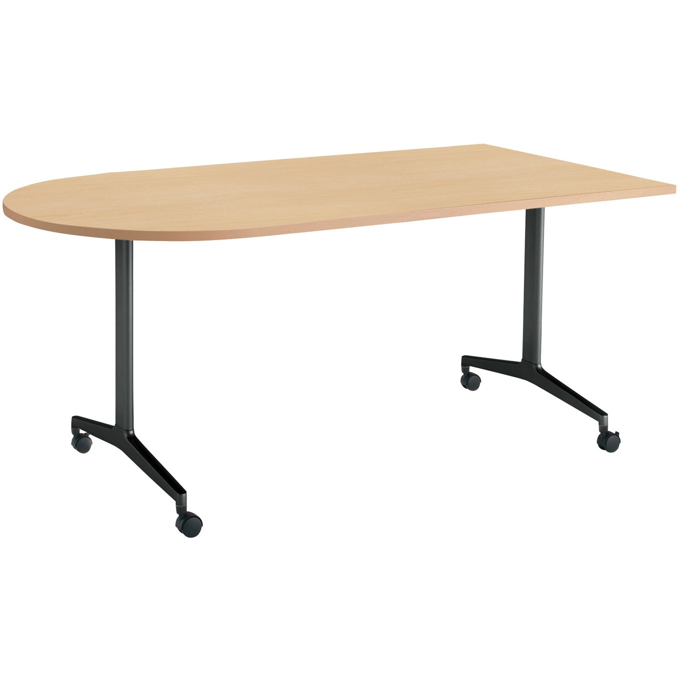 MT-JTTU189E6MT1-C ミーティング用テーブル JUTO U字形天板(配送・組立サービス付き) コクヨ ホワイトナチュラル ブラック 高さ720mm間口1800mm奥行900mm  MT-JTTU189E6MT1-C