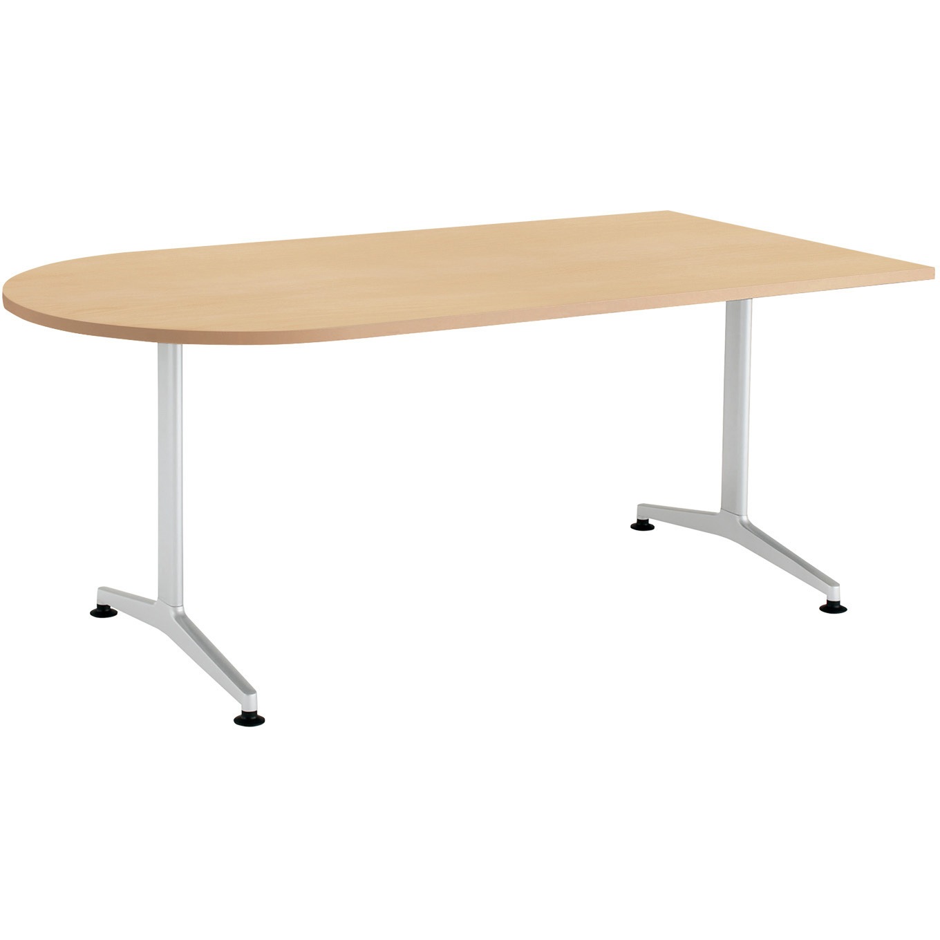 MT-JTTU189S81MT1 ミーティング用テーブル JUTO U字形天板(配送・組立サービス付き) コクヨ ホワイトナチュラル フラットシルバー 高さ720mm間口1800mm奥行900mm  MT-JTTU189S81MT1