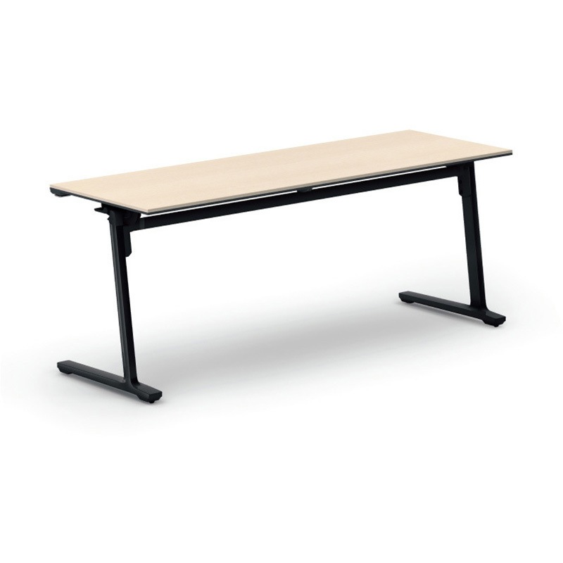 KT-1401E6CMT1NN フラップテーブル カーム(配送・組立サービス付き) コクヨ ブラック ホワイトナチュラル 高さ720mm間口1800mm奥行600mm  KT-1401E6CMT1NN