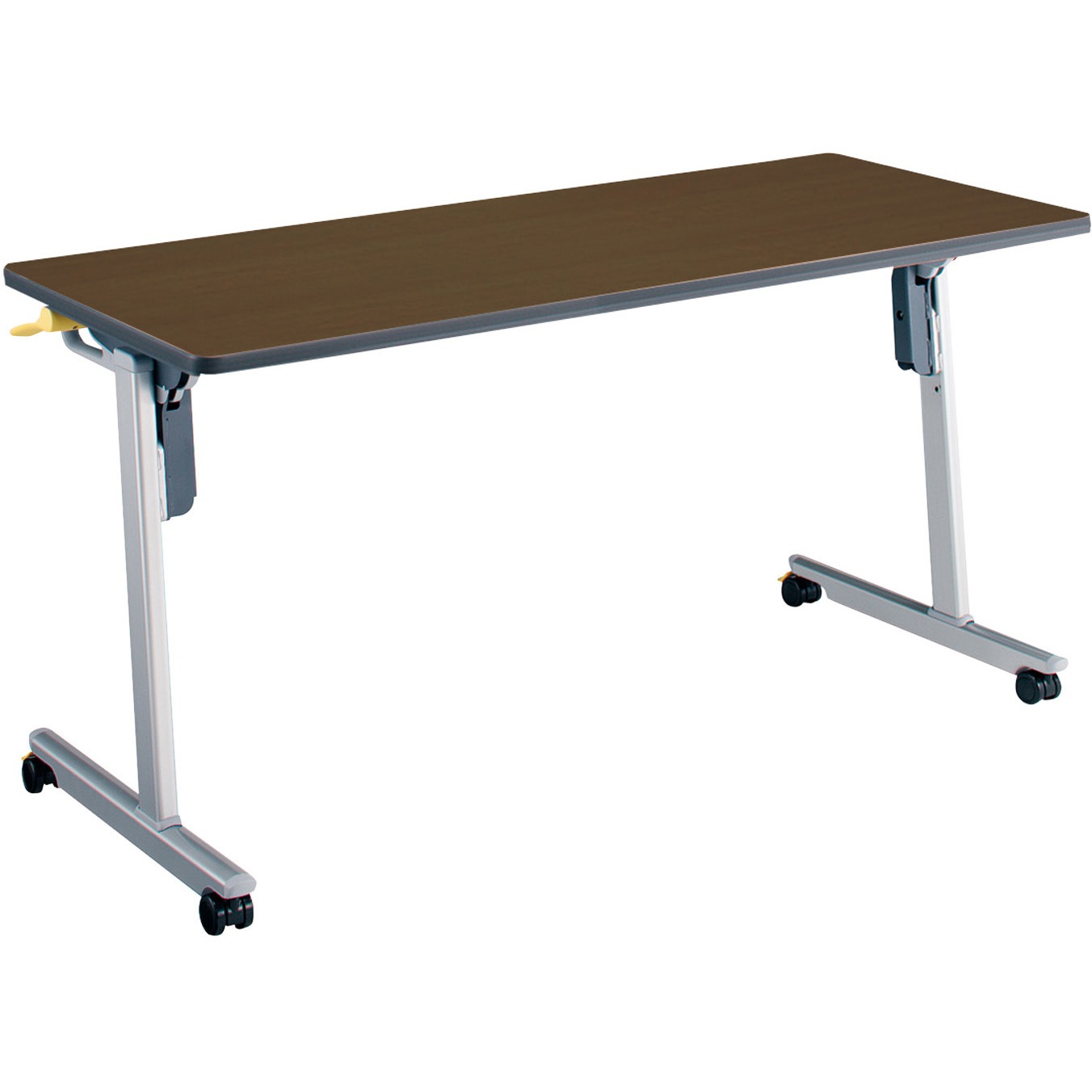KT-1103M55N3 フラップテーブル リスマ(配送・組立サービス付き) コクヨ 組立・設置・取付 フラットシルバー ブラウン 高さ720mm幅1500mm奥行600mm  KT-1103M55N3
