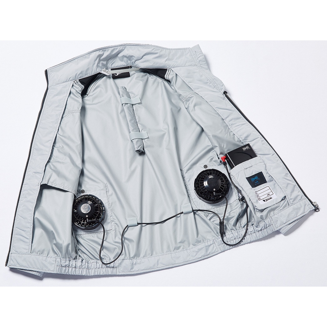 54090 Jawin 空調服半袖ブルゾン 54090 (服のみ) 自重堂 ネービー色