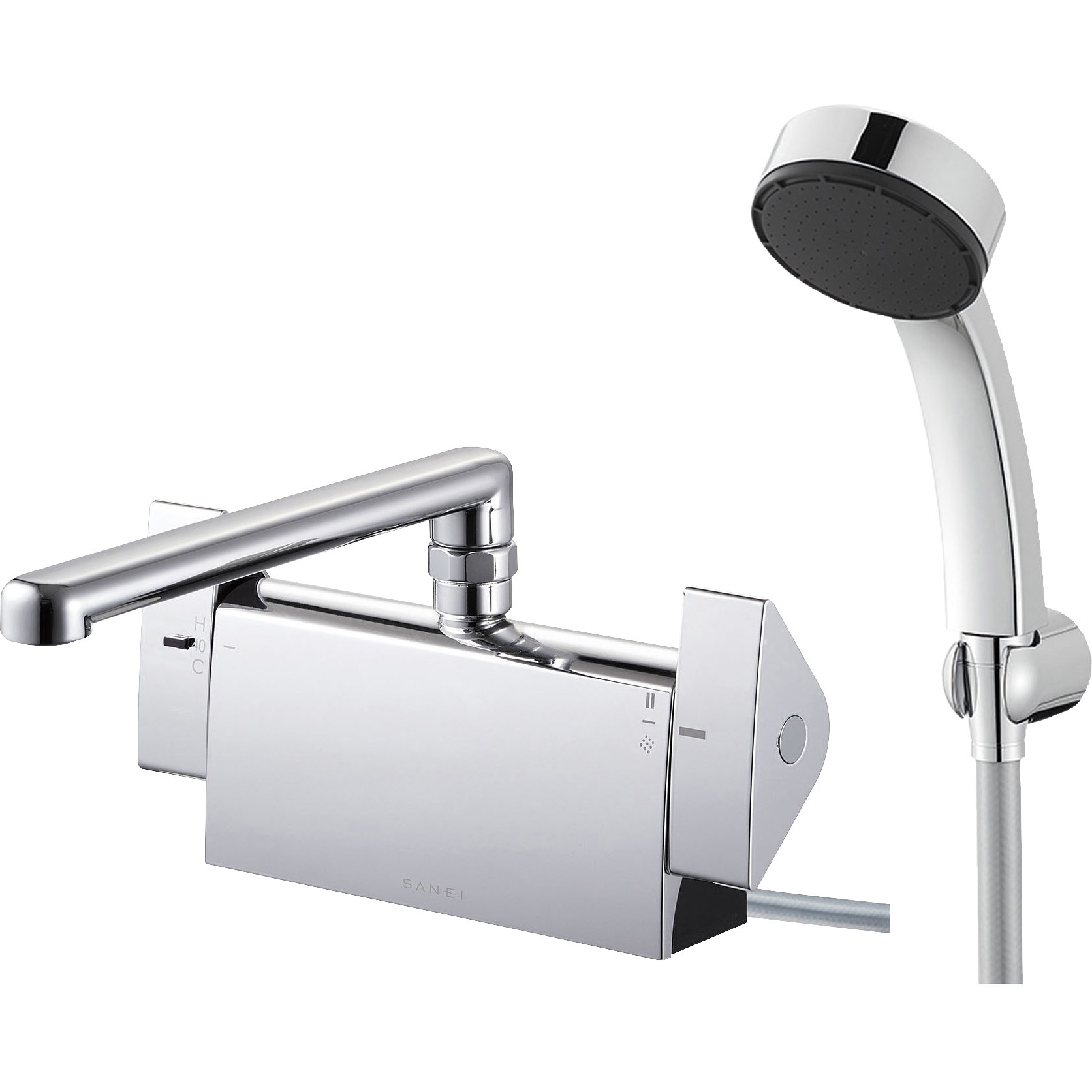 SK781L-1-S9L20 サーモデッキシャワー混合栓 SANEI(旧:三栄水栓製作所) 吐水口長さ200mmパイプ長200mm  SK781L-1-S9L20