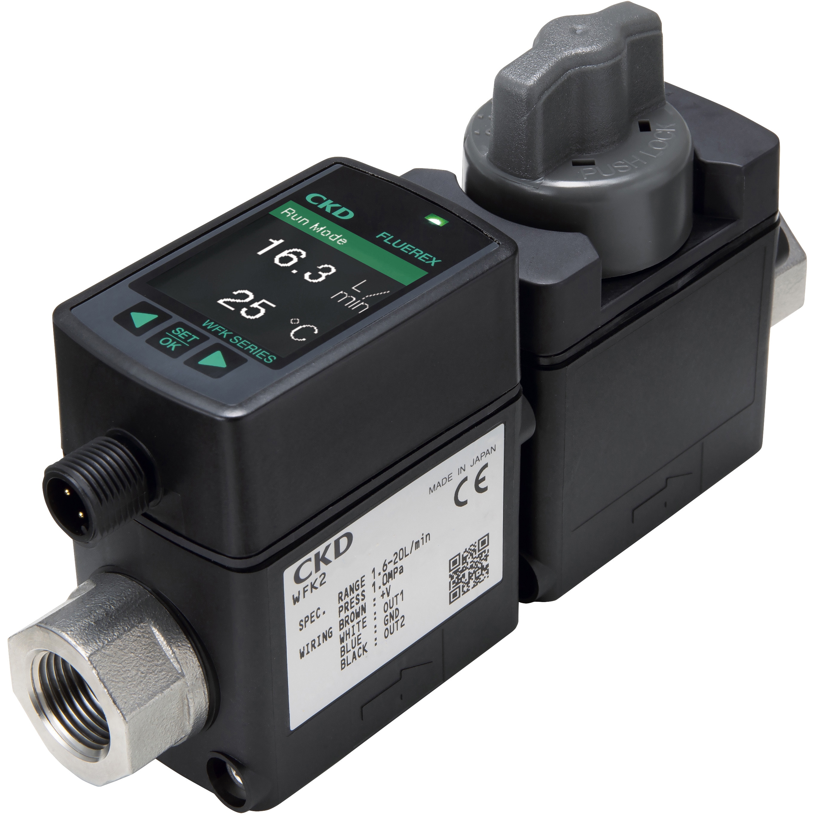 CKD フルーレックス水用流量センサ WFK5008-10-A2 CKD フルーレックス水用流量センサ WFK5008-20N-A2