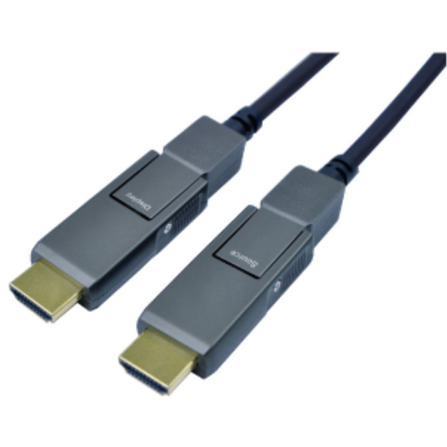 JM-DAM0100 Active 着脱式HDMI光アーマーケーブル ジャパンマテリアル オス - オス 対応解像度4K60P ブラック色 100m