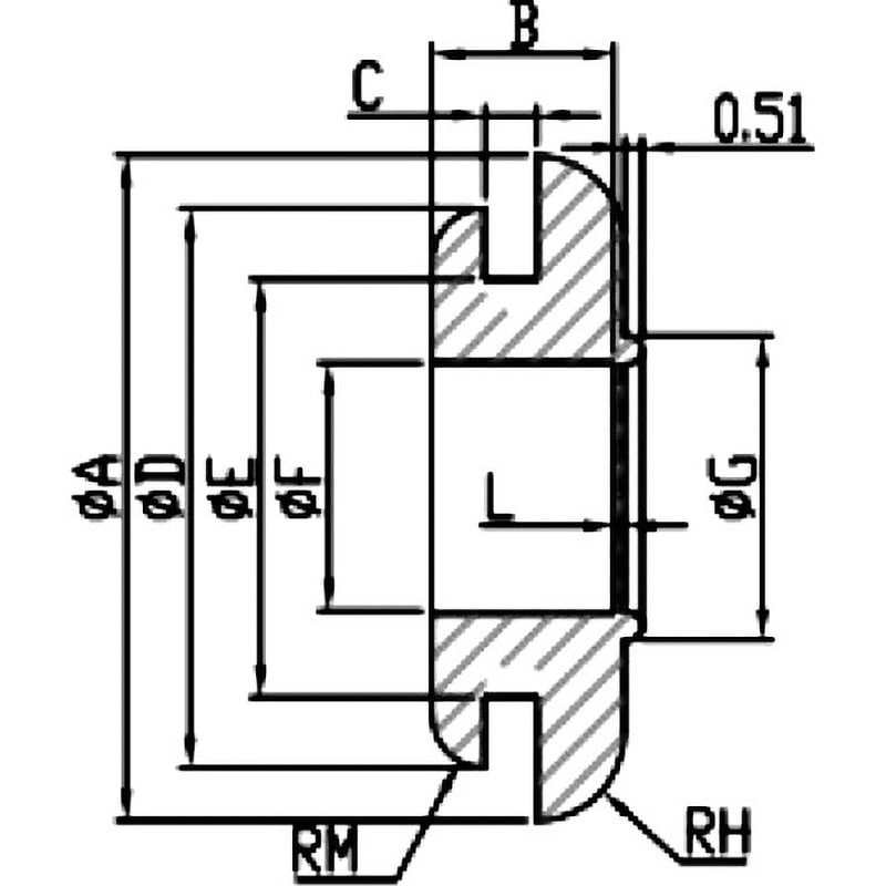 MMG-17x5 膜付グロメット モノタロウ 黒色 - 【通販モノタロウ】