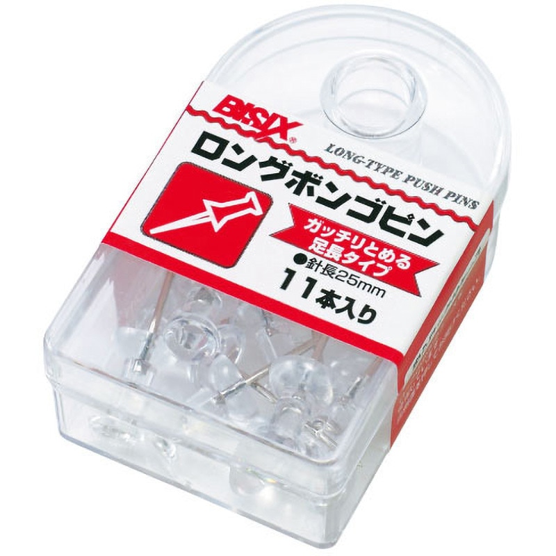 BX1-4-T ロングボンゴピン ミツヤ 透明色 ダルマタイプ 1ケース(11本