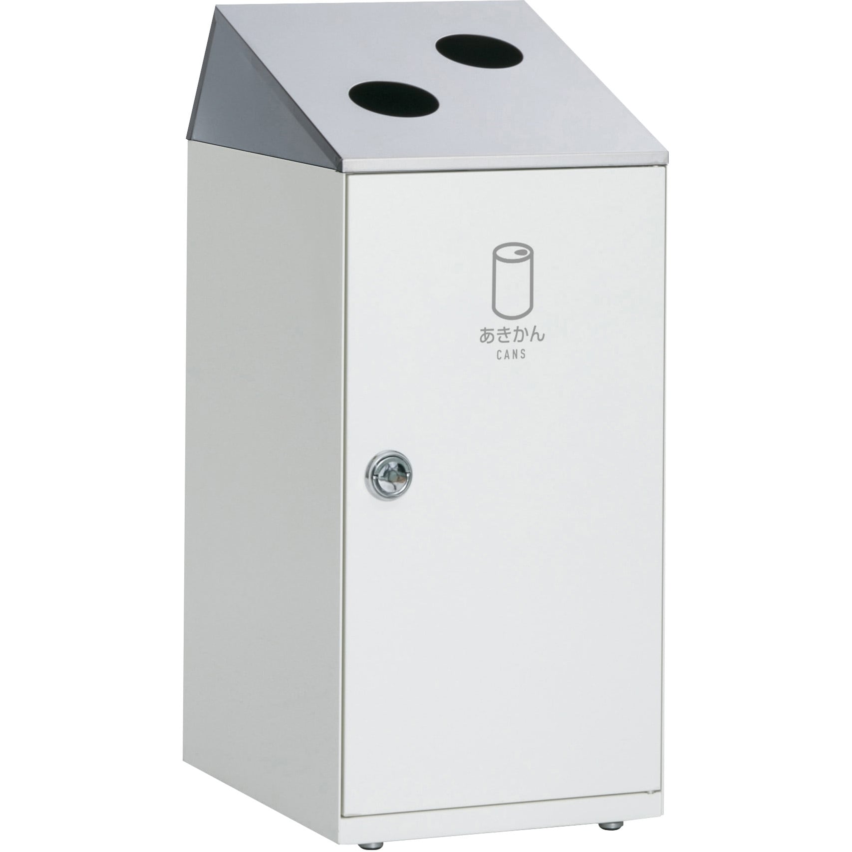 DS-166-616-7 ニートSLF ステン あきかん用 テラモト 本体+フタ 容量47.5L オープン式 オフホワイト色   DS-166-616-7