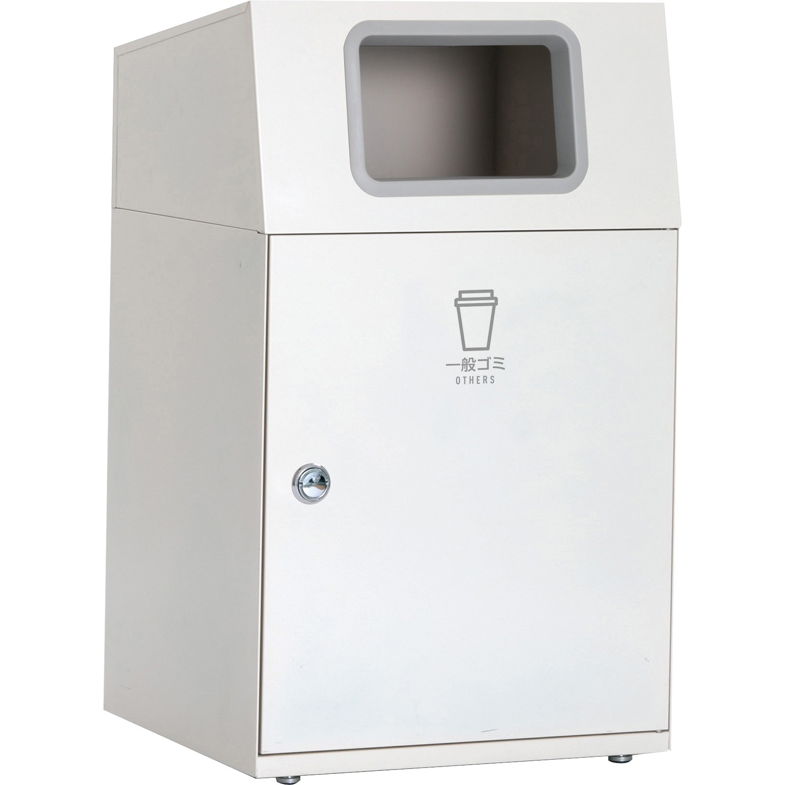 DS-166-910-7 ニートLG 一般ゴミ用 テラモト 本体+フタ 容量90L オフホワイト色