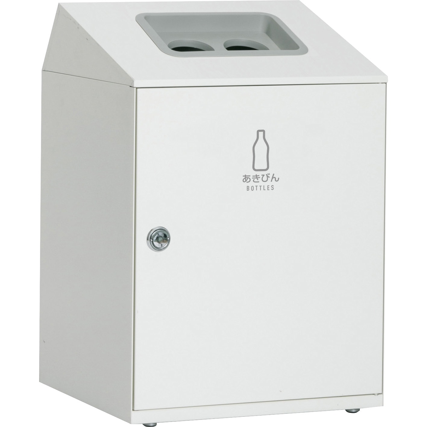 DS-166-927-7 ニートLGF あきびん用 テラモト 本体+フタ 容量90L オフホワイト色