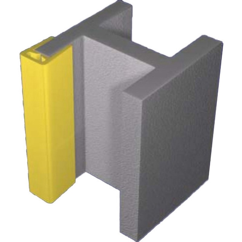 (運賃見積り)(直送品)MF H鋼セーフティーガードHSG-21 イエロー 10本 HS028 H鋼セーフティーガード｜コーナーガード｜木本ゴム工業