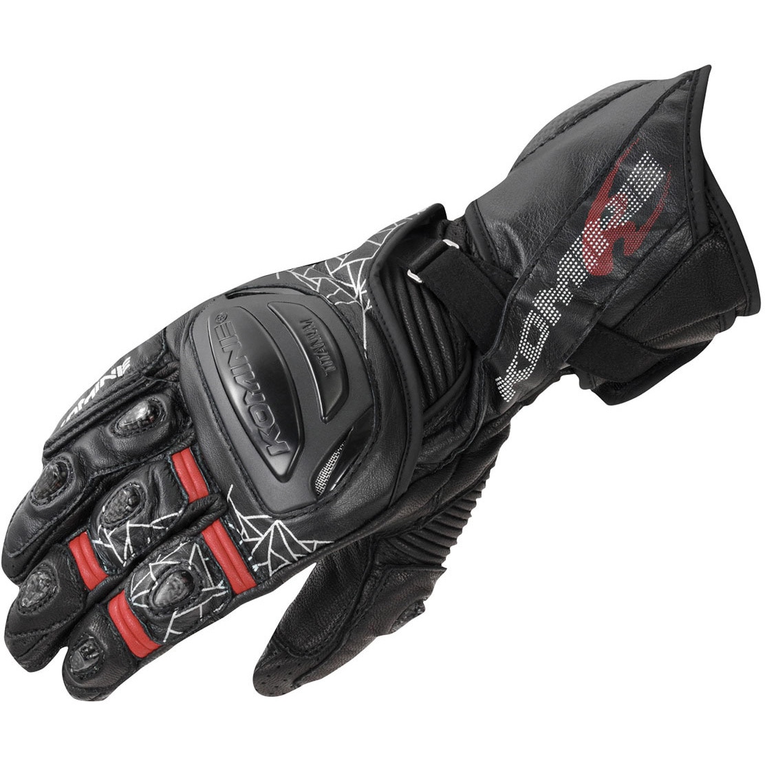 06-235 GK-235 Titanium Racing Gloves コミネ 色White/Black サイズ3XL