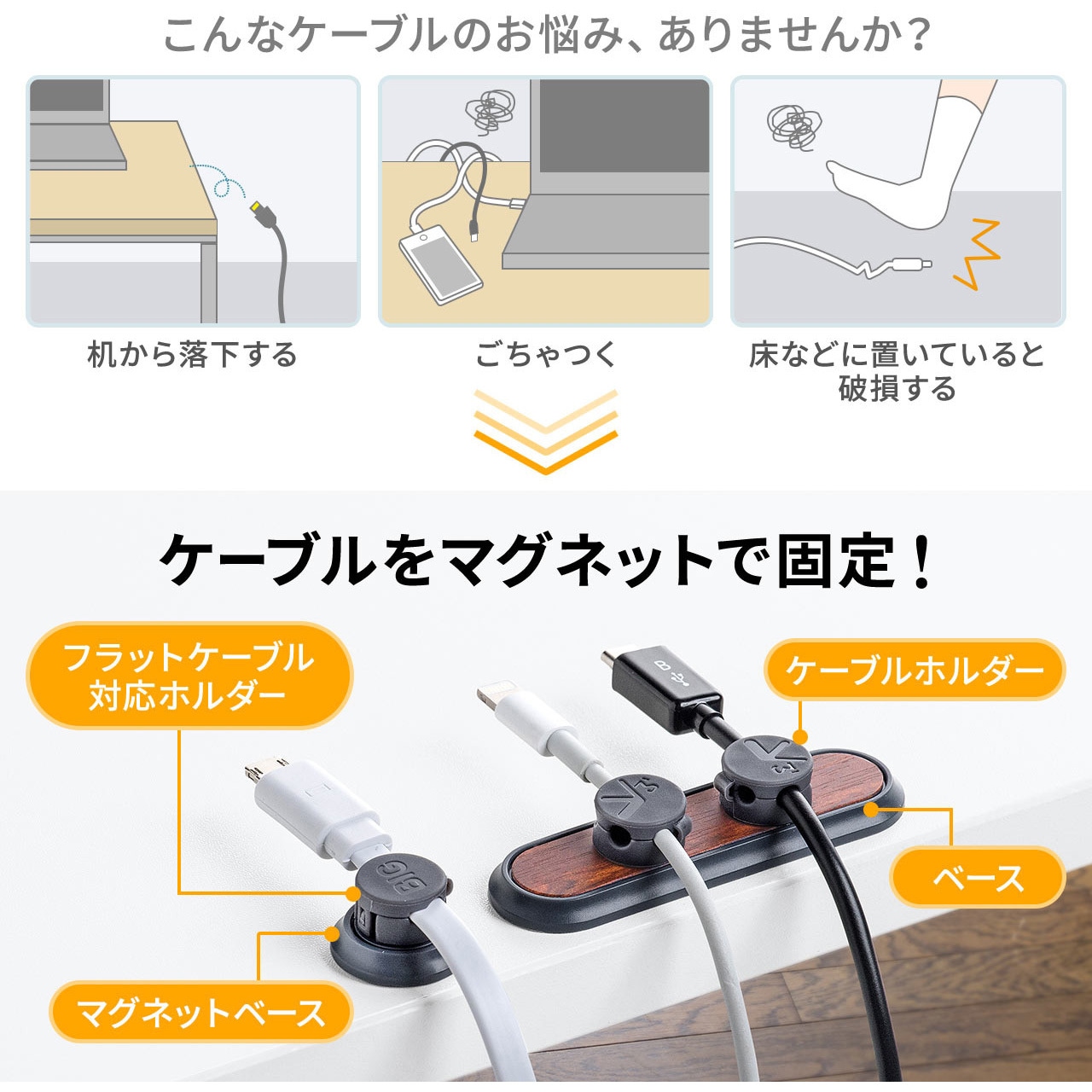 200-CA038 ケーブルホルダー サンワダイレクト 1個 200-CA038 【通販