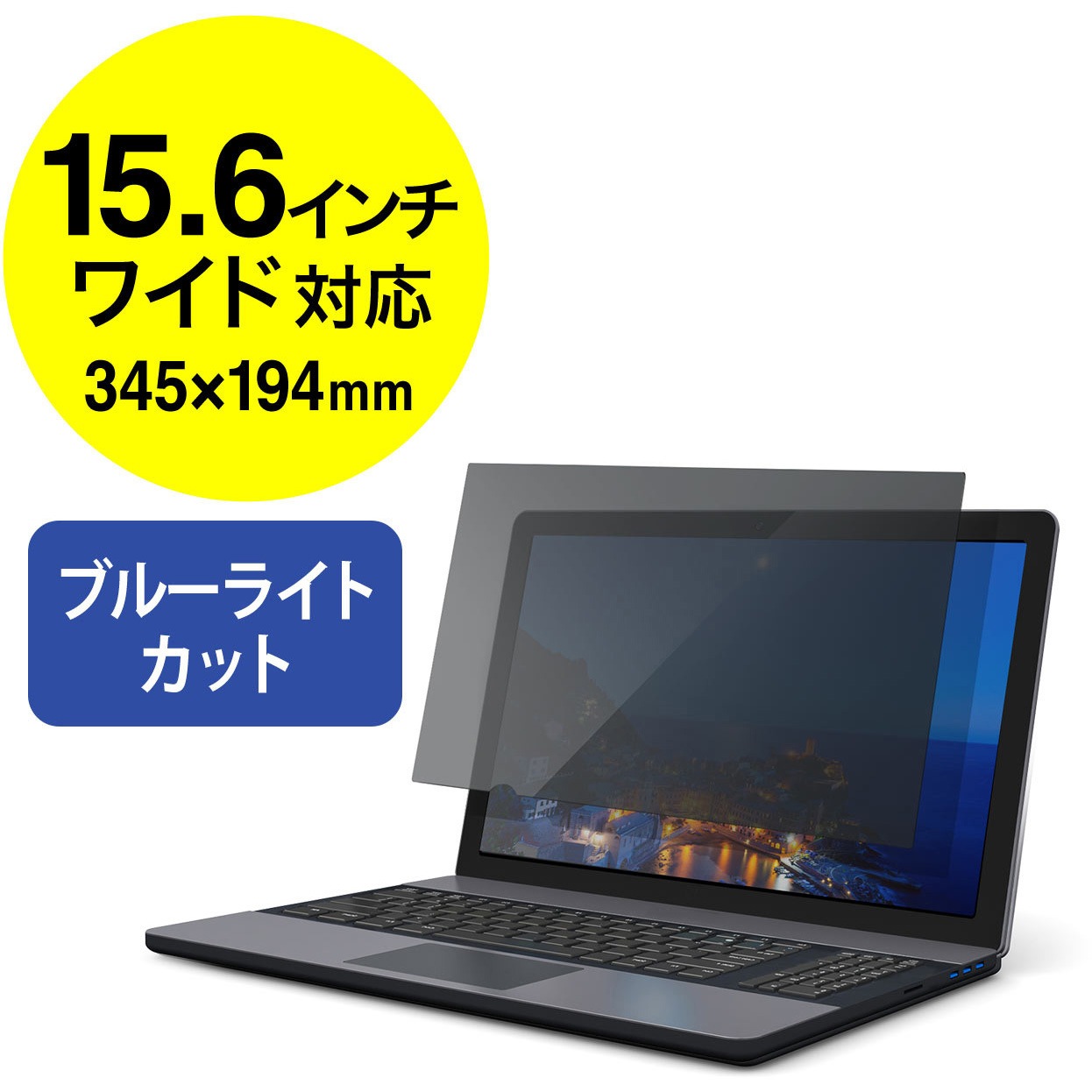 200-CRTPF156W プライバシーフィルター サンワダイレクト 材質PET 15.6インチサイズ  200-CRTPF156W