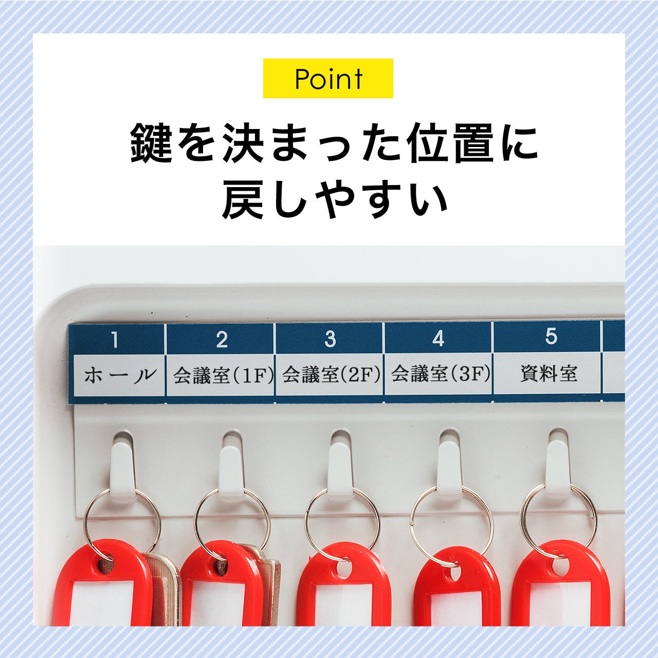 200-SL059 セキュリティ鍵収納ボックス サンワダイレクト ホルダー数32
