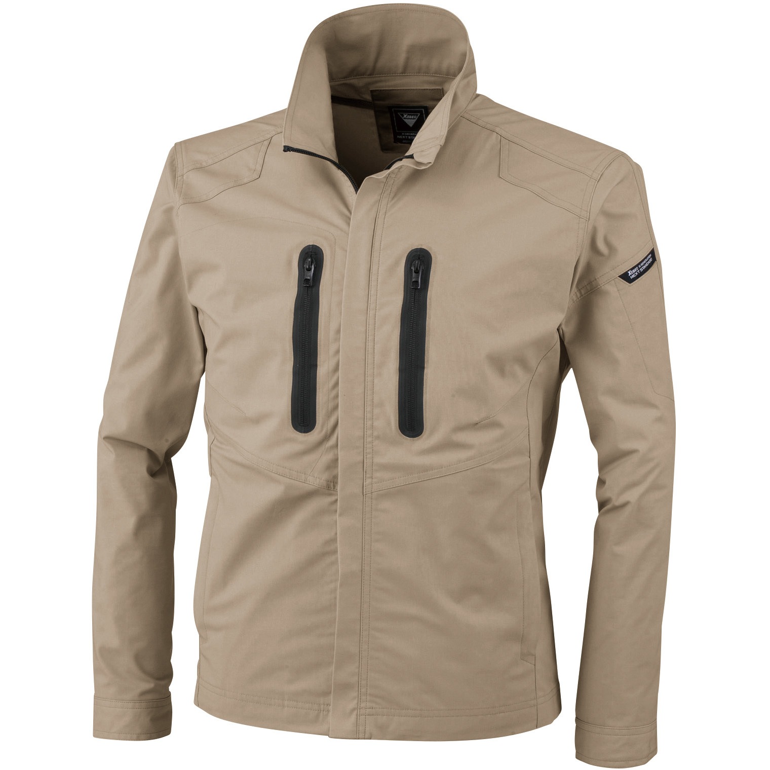 1734 長袖ブルゾン 1734 ジーベック ストレッチウェザー サンドベージュ色 SS着丈57cm