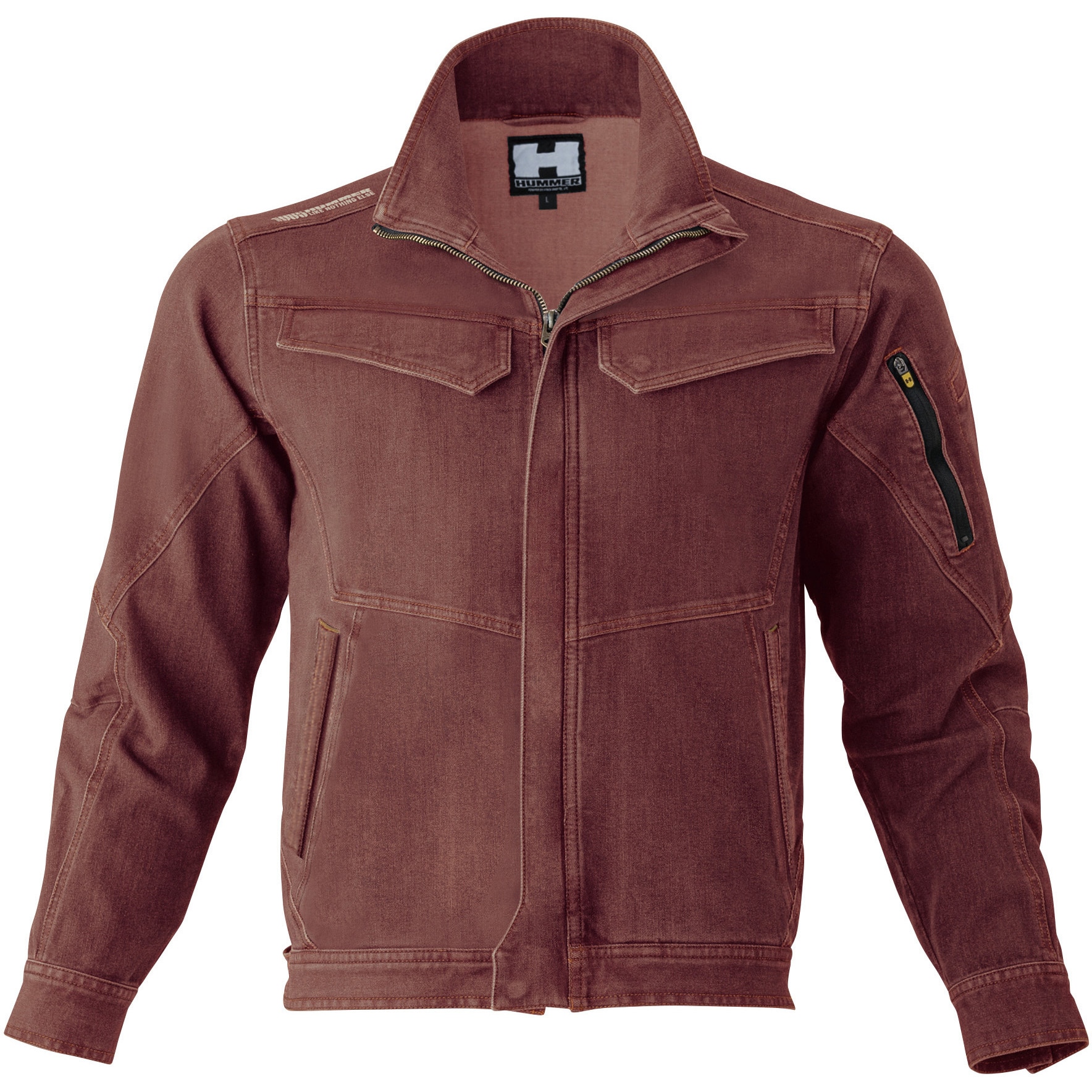 363-4 HUMMER Wストレッチブルゾン 363-4 HUMMER(ハマー) レンガ色 M着丈59cm