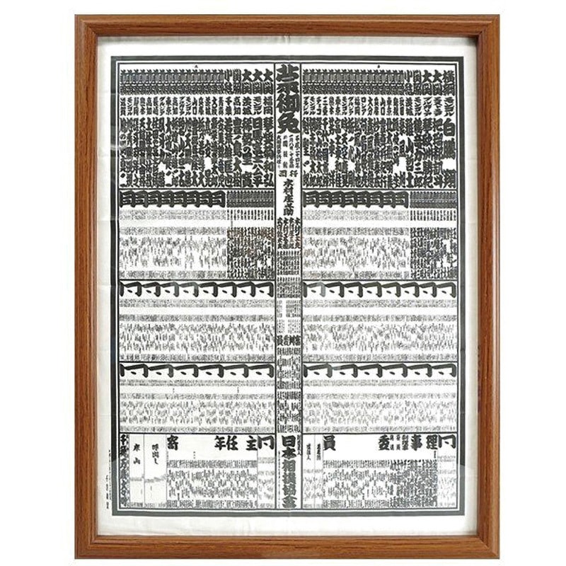 105888 番付表額 万丈 ブラウン色
