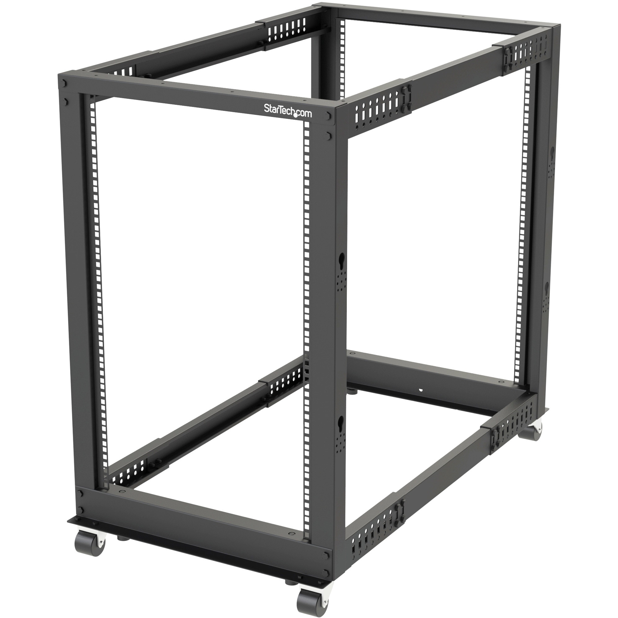 4POSTRACK18U サーバーラック/オープンフレーム型/4ポスト/19インチ/積載重量544kg/キャスター/ネットワーク データセンターラック 1個 StarTech.com 【通販モノタロウ】