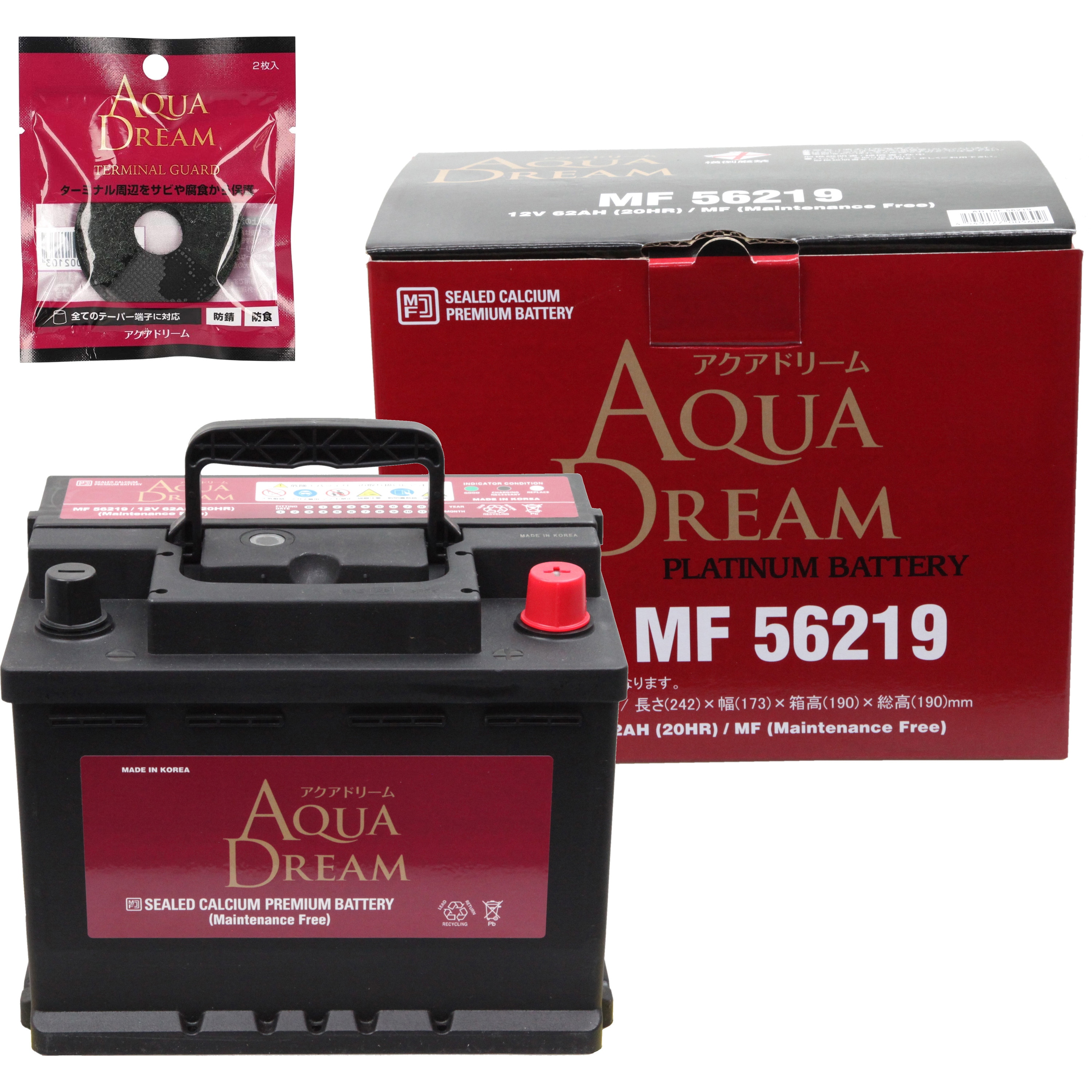 AD-MF56219-TG 欧州車用 PLATINUM CAR BATTERY(ターミナルガード付き