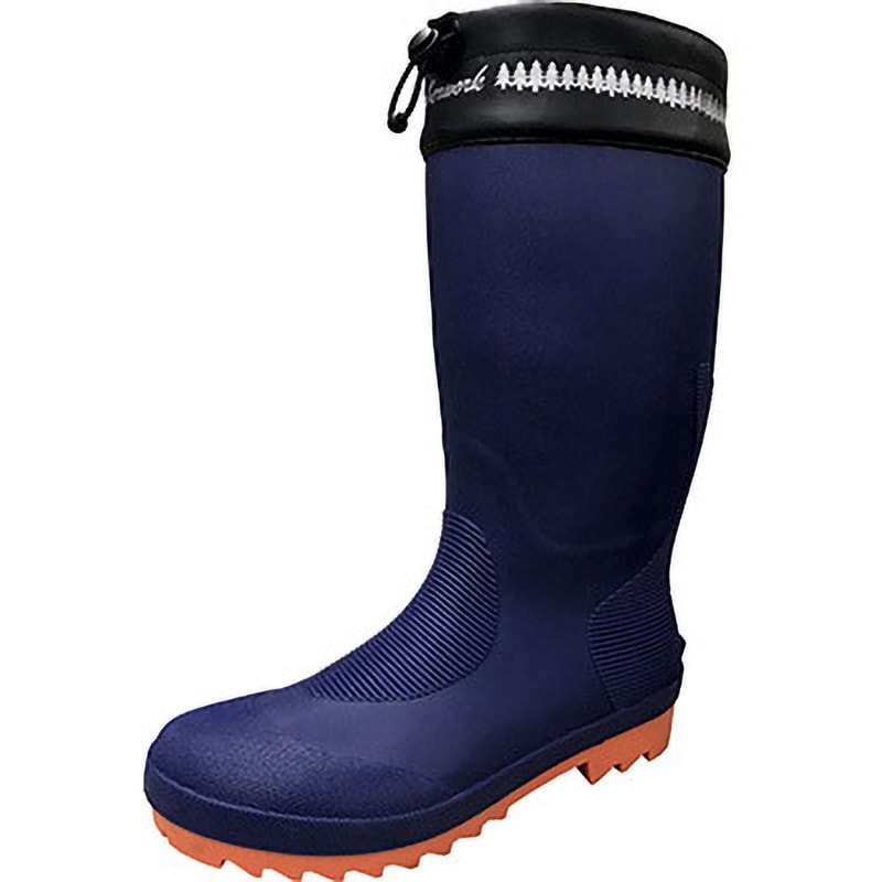 ネイビー エンボス加工 ラバーブーツ ネイビー エンボス加工 ラバー