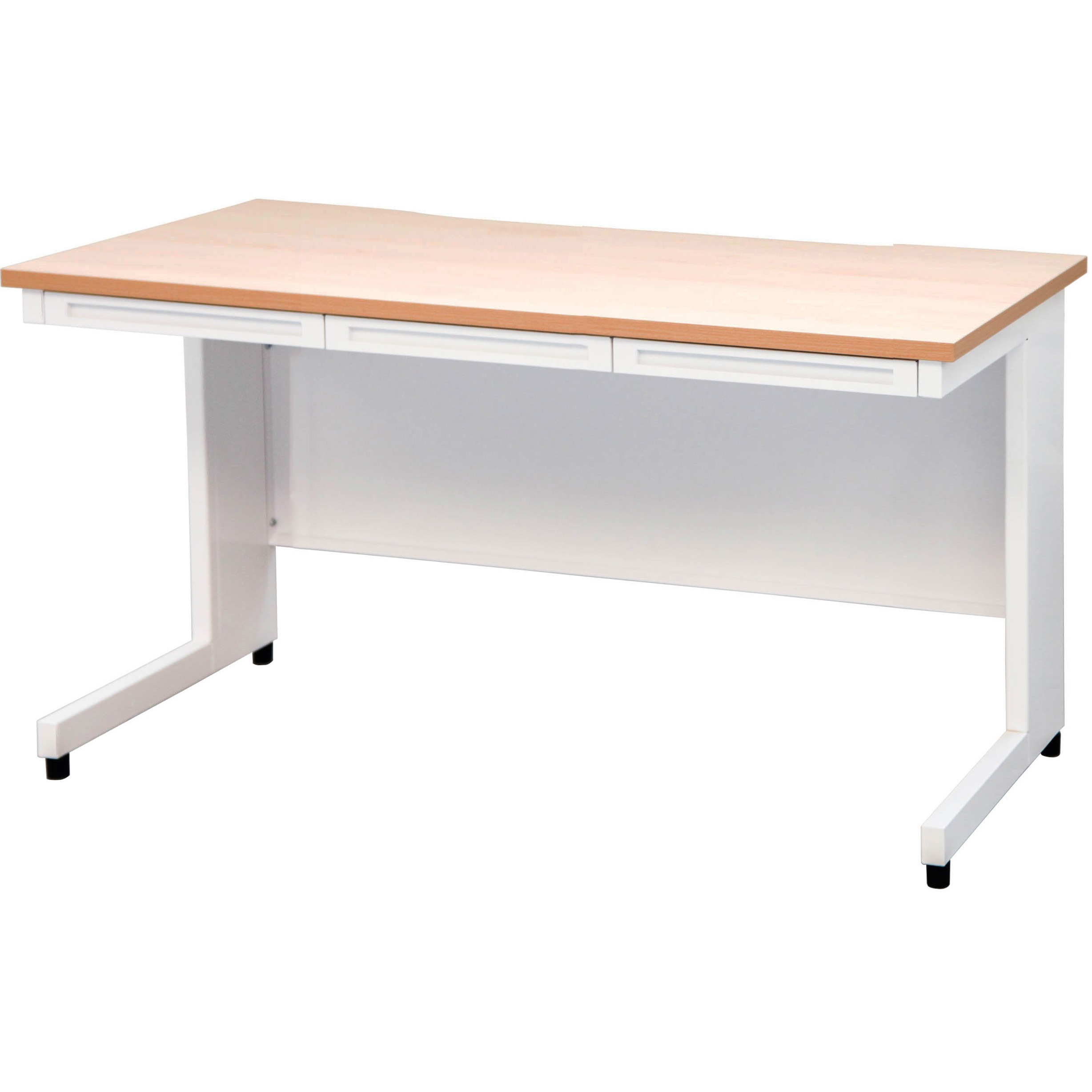 747265 スチールデスク(薄型引出し3個付き) 1台 スマイル(家具