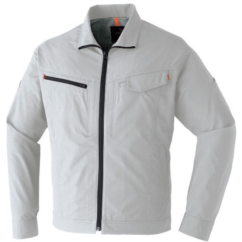 840 ブルゾン 840 Asahicho(旭蝶繊維) 吸汗速乾/ストレッチ 混率ポリエステル100% シルバー色 SS着丈64cm