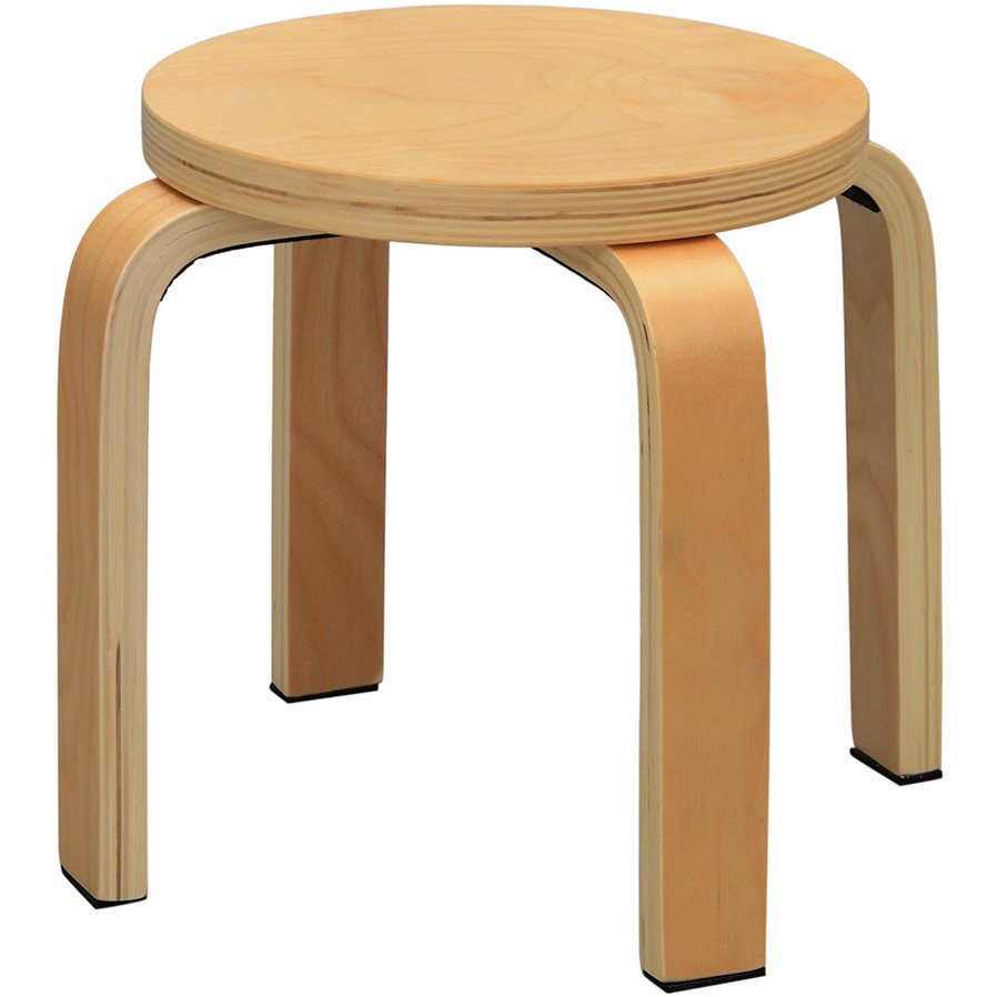 SHSC-LNA 木製丸椅子ロー アール・エフ・ヤマカワ ナチュラル色