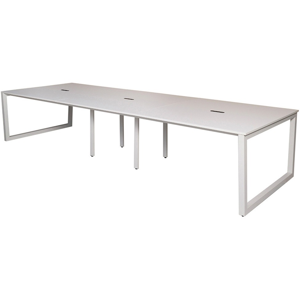 RFFLT-3612WH-WL リスム フリーアドレス用テーブル 4ヶ口コンセント付き アール・エフ・ヤマカワ 高さ720mm幅3600mm奥行1200mm  RFFLT-3612WH-WL