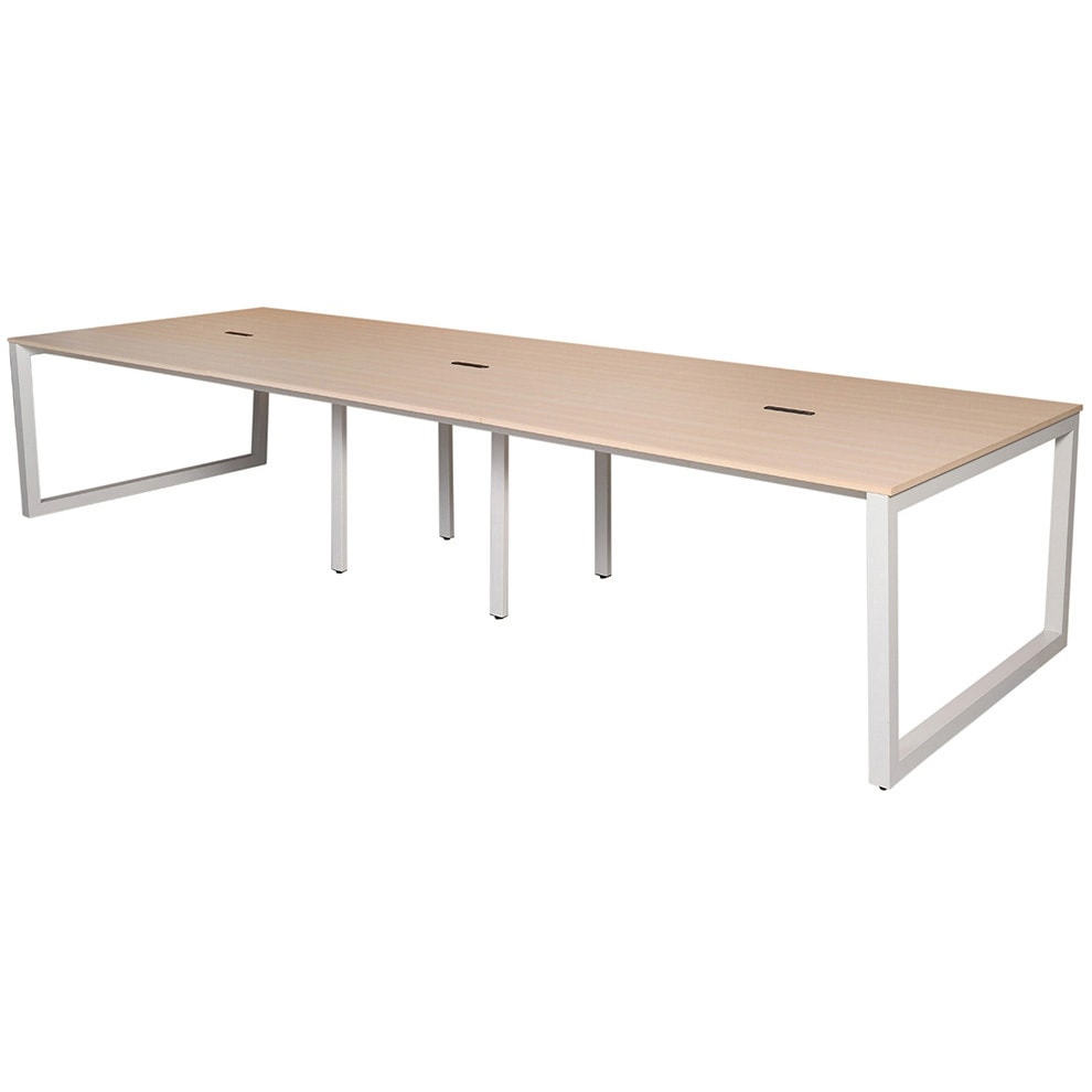 RFFLT-3612NA-WL リスム フリーアドレス用テーブル 4ヶ口コンセント付き アール・エフ・ヤマカワ 高さ720mm幅3600mm奥行1200mm  RFFLT-3612NA-WL