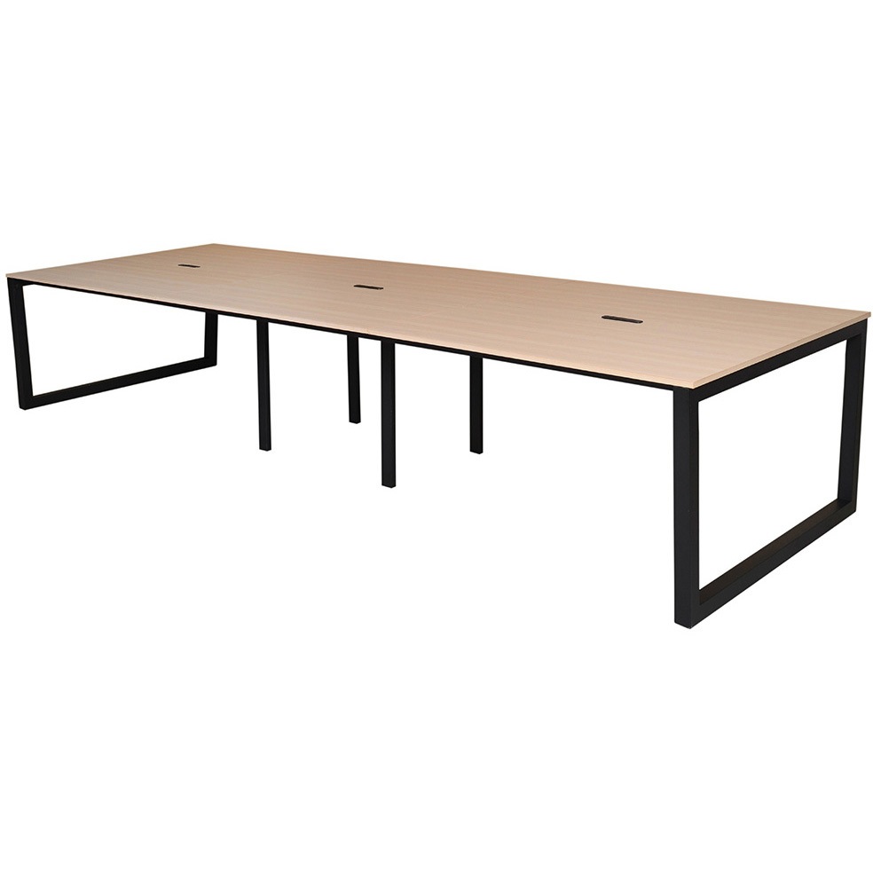 RFFLT-3612NA-BL リスム フリーアドレス用テーブル 4ヶ口コンセント付き アール・エフ・ヤマカワ 高さ720mm幅3600mm奥行1200mm  RFFLT-3612NA-BL