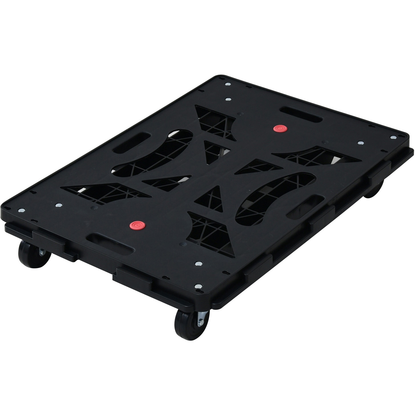 YRB-G75BK*4 連結平台車 パレッティー YAMAZEN(山善) ゴム車輪 自在 樹脂製 取手付き ブラック色 ブレーキなし 1セット(4台) 22,880円