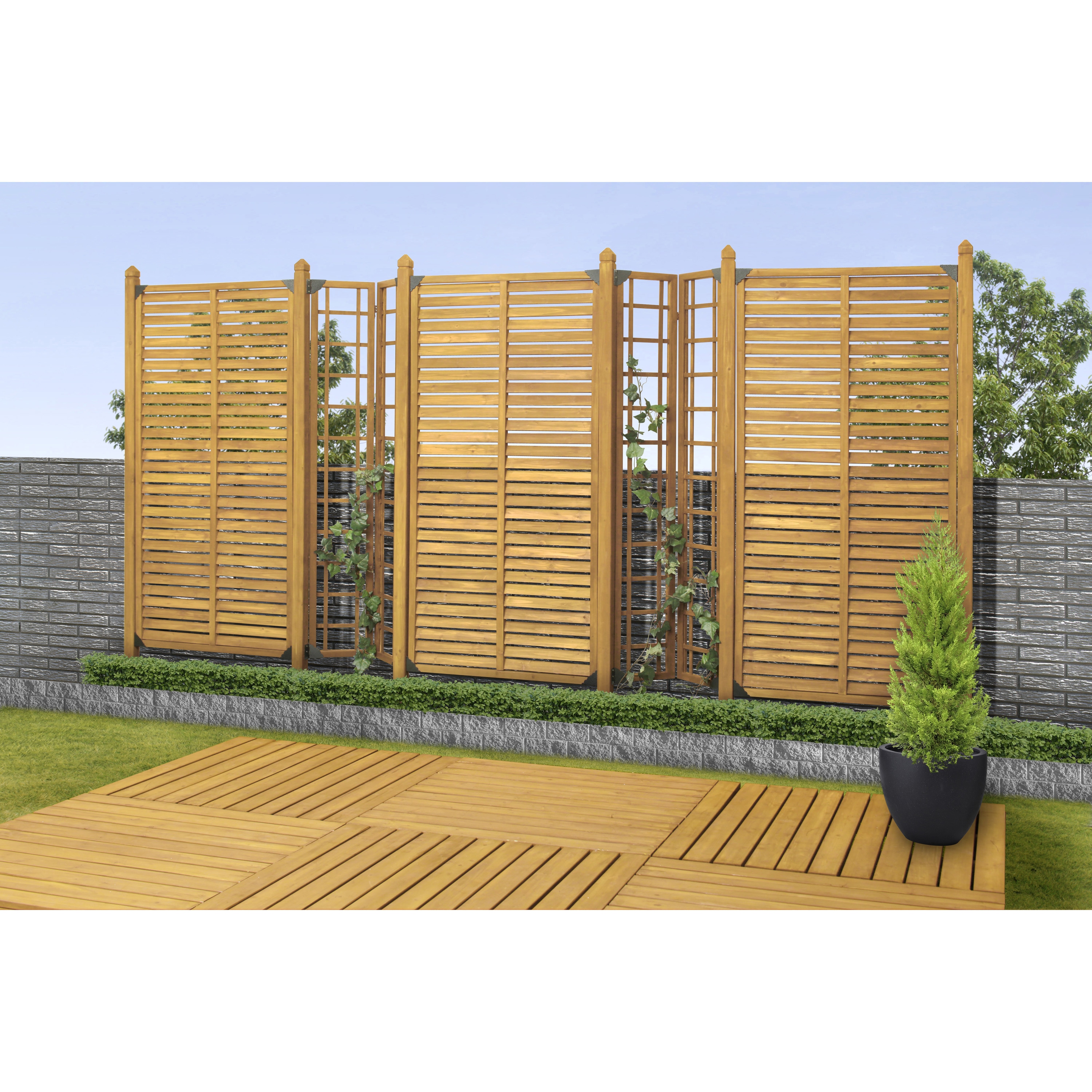 EWL-918 エコランドルーバーラティス タカショー 幅900mm 1セット(3枚