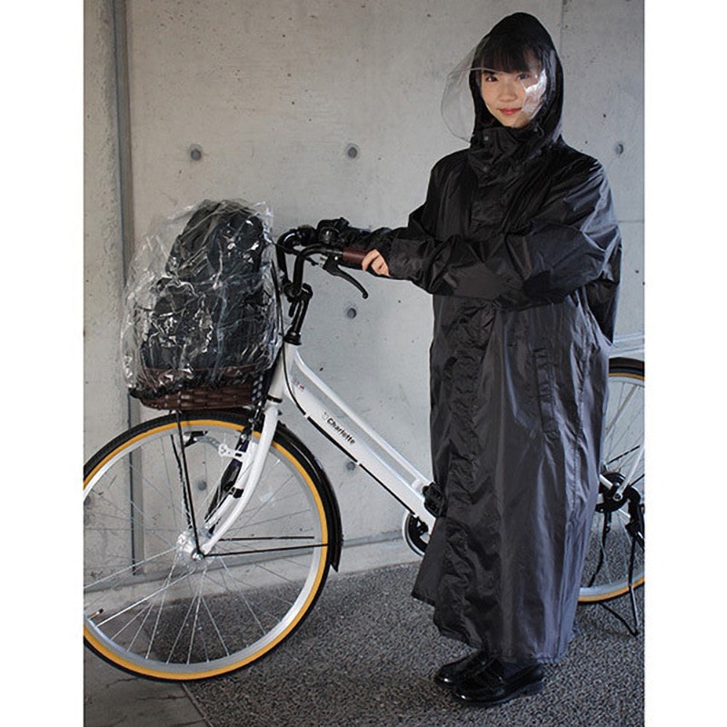 50818 リュック背負えるレインコート サギサカ(SAGISAKA) ブラック色