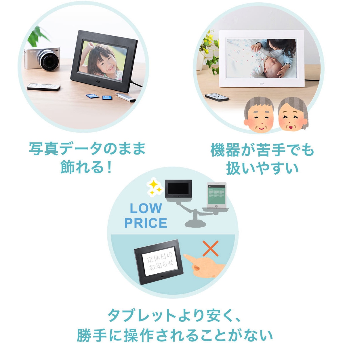 400-MEDI031W デジタルフォトフレーム 1個 サンワダイレクト 【通販