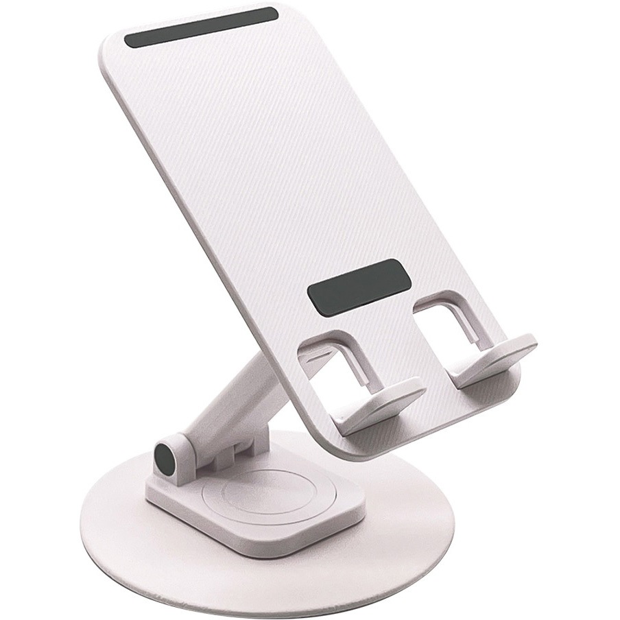 RSTAND04WH 360°回転 折りたたみ式 スマホ/タブレット用 卓上スタンド 