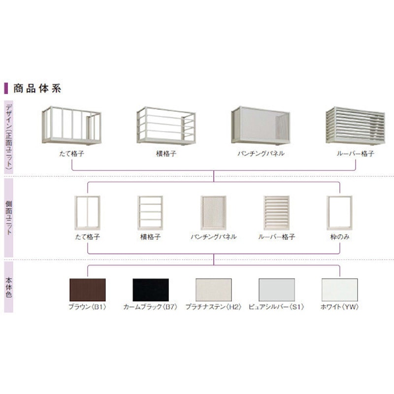 JFBM1006-02 エアコン室外機置き 横格子 1台 YKK AP 【通販モノタロウ】