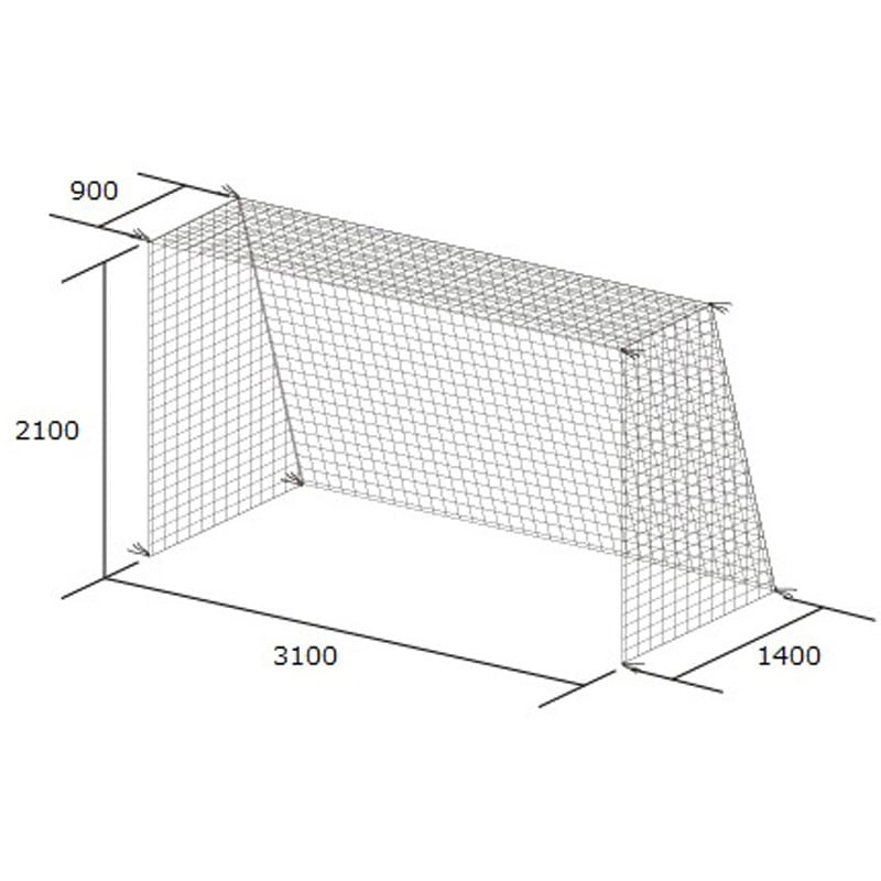 B2849 フットサル・ハンドゴールネット トーエイライト 1組(2個) B2849