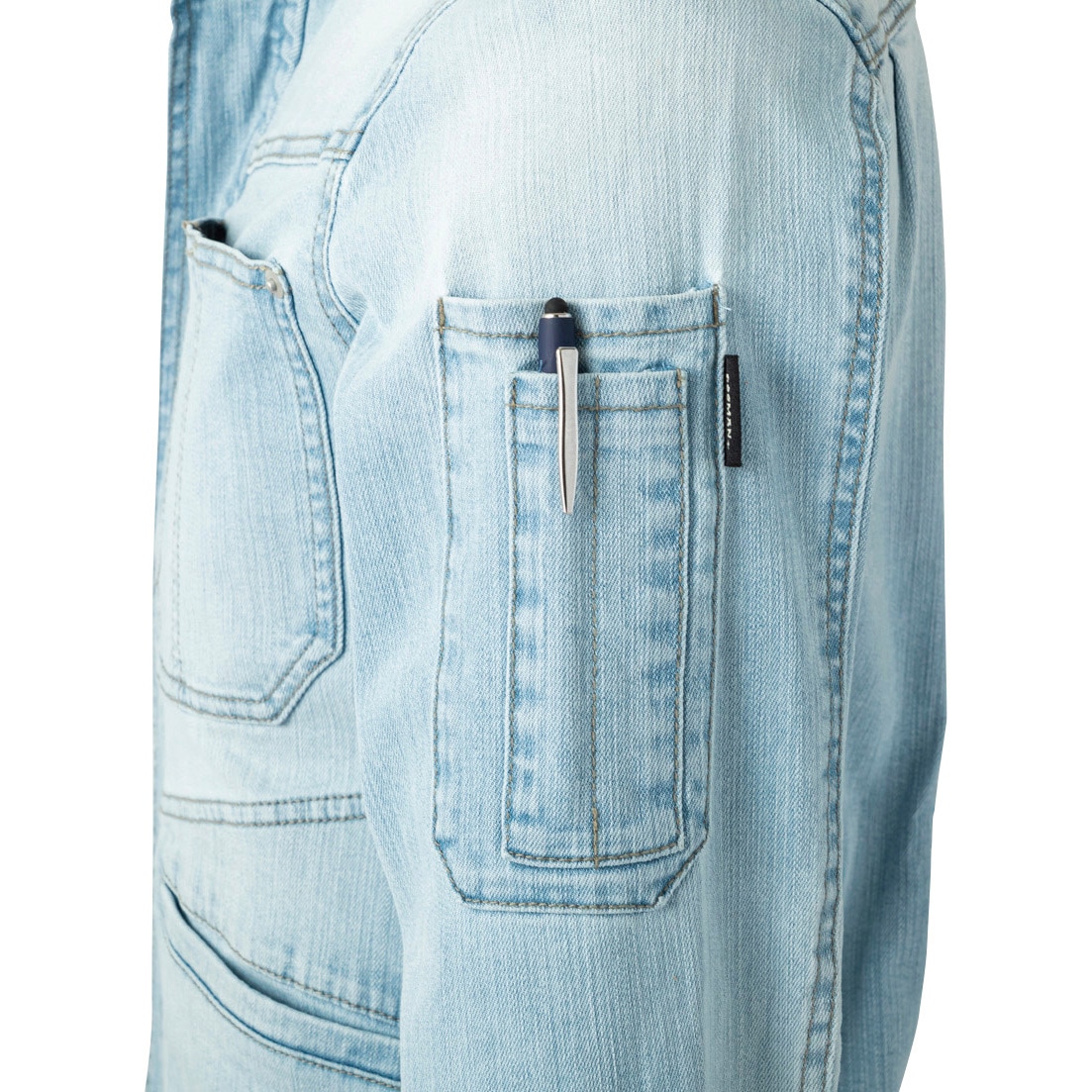 8027 DOGMAN スリムストレッチ・スラブジャケット 8027 CUC(中国産業) SLIM STRETCH SLAB SERIESシリーズ バイオブラスト色 LL着丈65cm