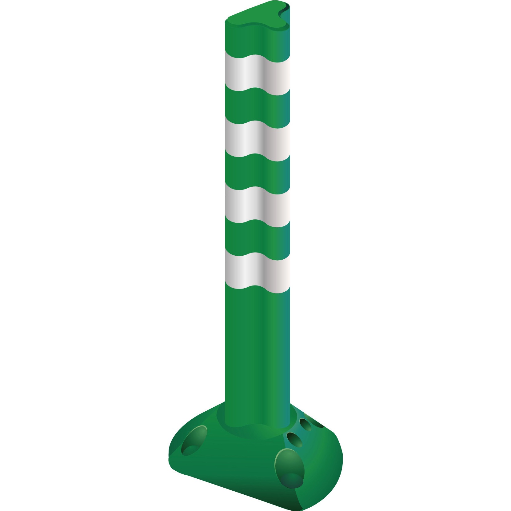 PF-S1000 グリーン ポストフレックス スリムベースタイプ グリーンクロス 質量1.75kg 高さ1000mm