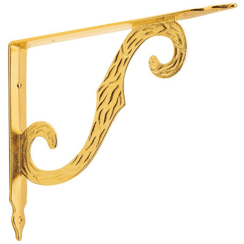 620713 真鍮棚受け(アンティークシリーズ) GORIKI ISLAND(ゴーリキアイランド) 耐荷重10kg 真鍮磨き仕上げ  1個