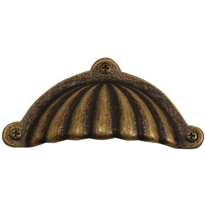 620768 真鍮ハンドル シェル GORIKI ISLAND(ゴーリキアイランド) 古色