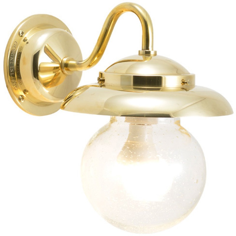 真鍮ブラケットランプ(泡入りガラス&LEDランプ)BR1771 BU LE 軒下用 防