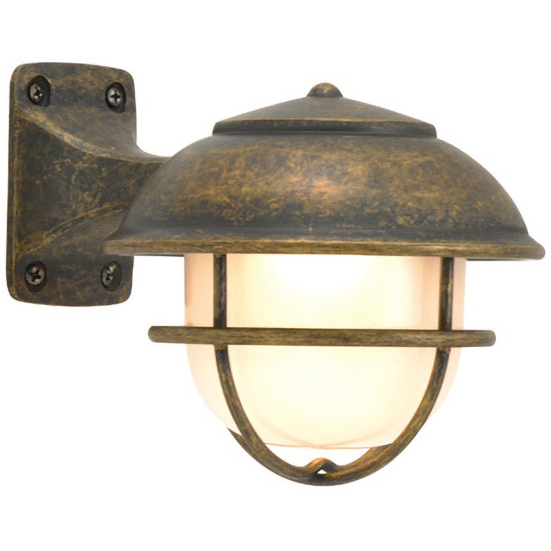 750516 真鍮ブラケットランプ(くもりガラス&LEDランプ)BR5000 FR LE SHORTタイプ GORIKI ISLAND(ゴーリキアイランド) 消費電力1.4W 幅130mm