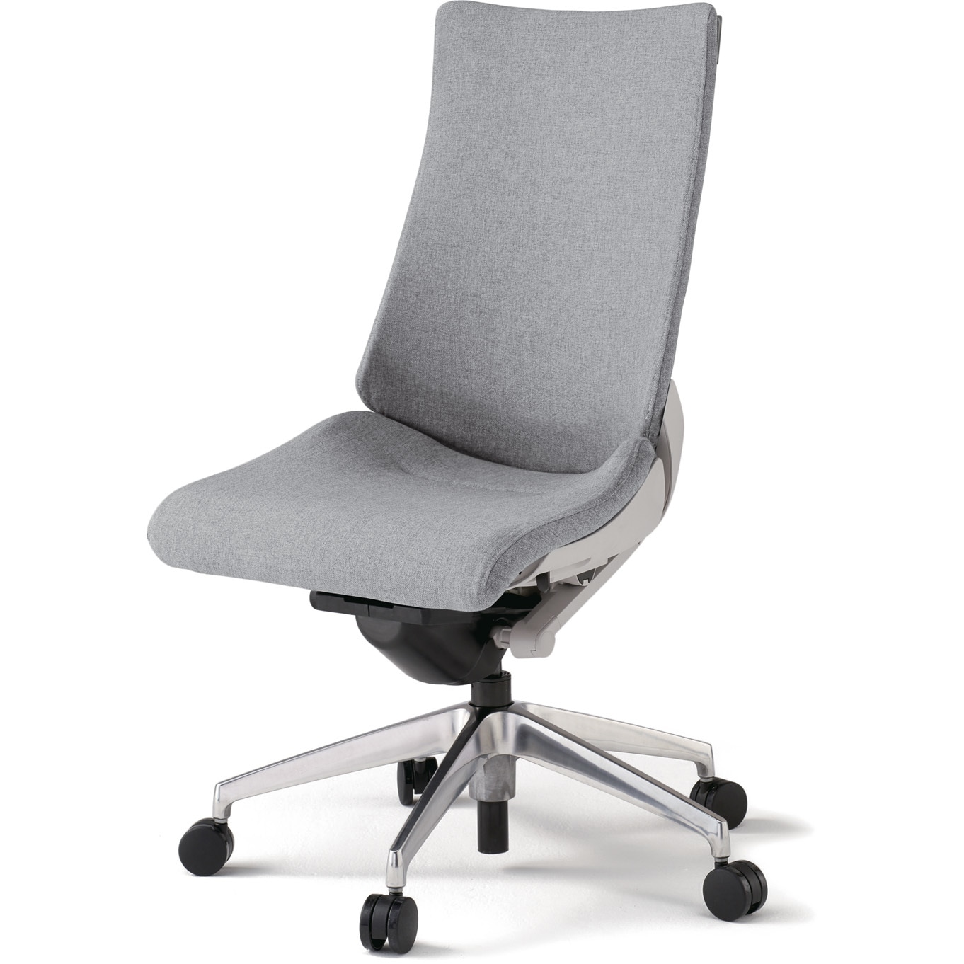 KG-410SAM-ZNT7 アクトチェア テクスチャードクロスバック ハイバック ランバーサホート付 グレーフレーム アルミ脚 ＜配送時組立サービス付＞ 1台 イトーキ 【通販モノタロウ】