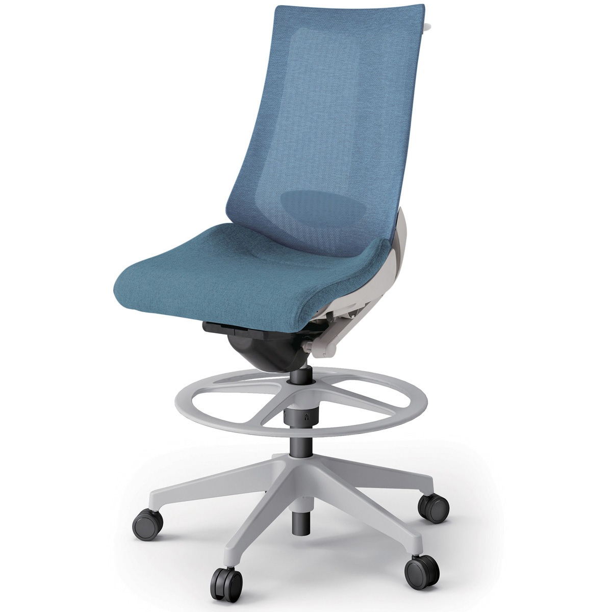 KG-450JEHP-GNB4 アクトチェア ハイポジション ＜配送時組立サービス付＞ イトーキ ハイバック 組立・設置・取付 ハンガーあり ライトグレー  KG-450JEHP-GNB4