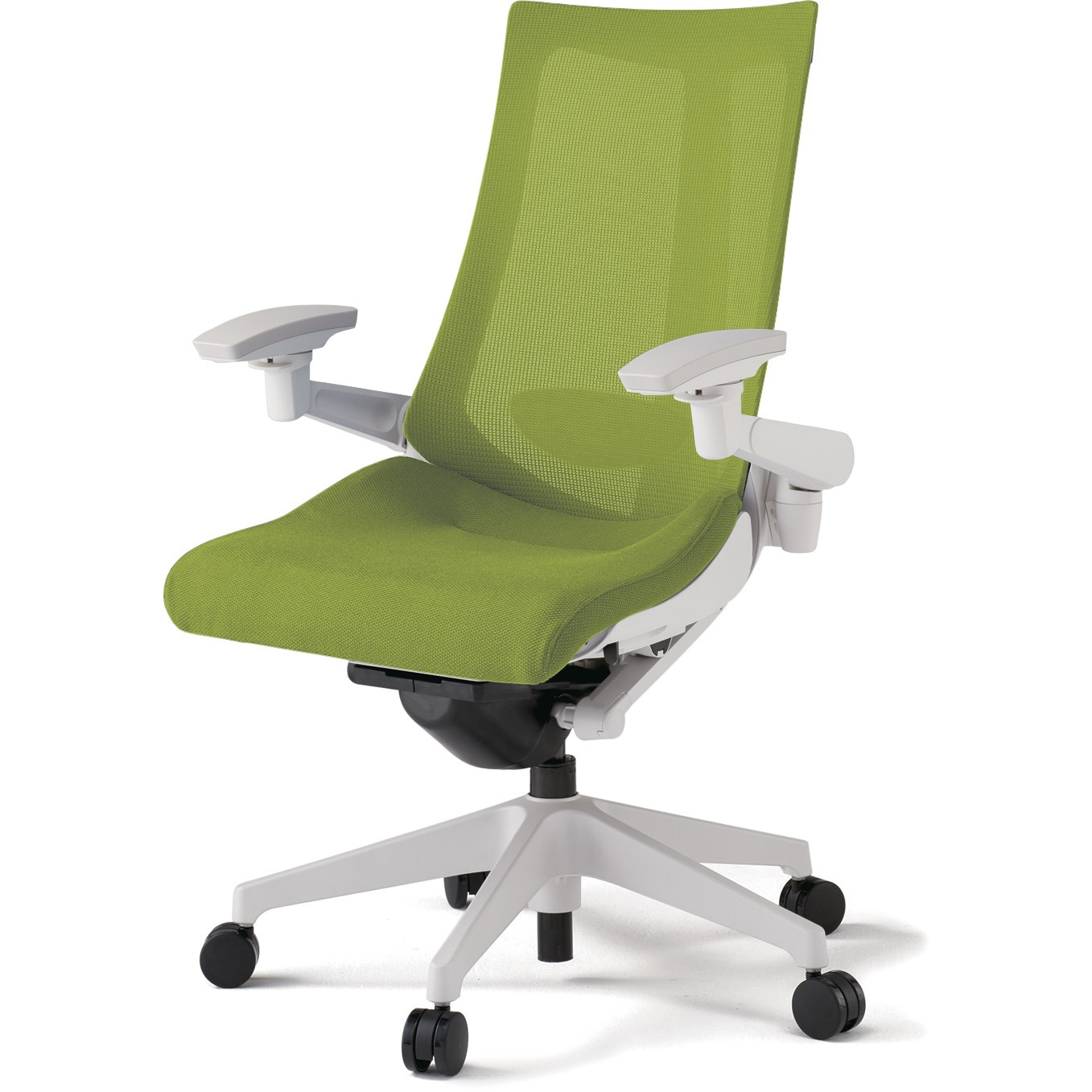 イトーキ アクトチェア ハイバック メッシュ ランバー無 肘無 アルミ脚 ナイロンキャスター ハンガー無 灰×アイビーグリーン 1脚（メーカー直送） ⁄upload⁄save_image⁄k⁄ITO-KG-470