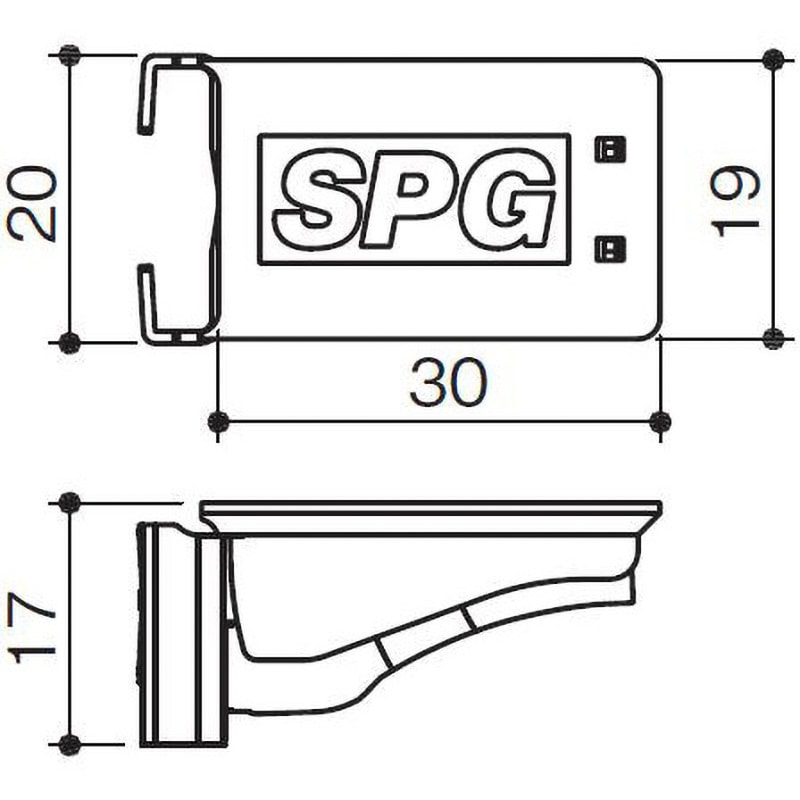 LA-412 MWフラッシュ棚受(重量用) SPG(サヌキ) 1箱(100個) LA