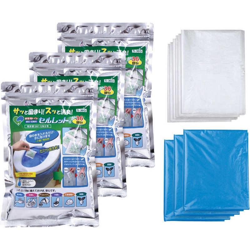 S-108F 非常用トイレ セルレット 後藤 使用可能回数108  1セット(8g×108個) 10,786円