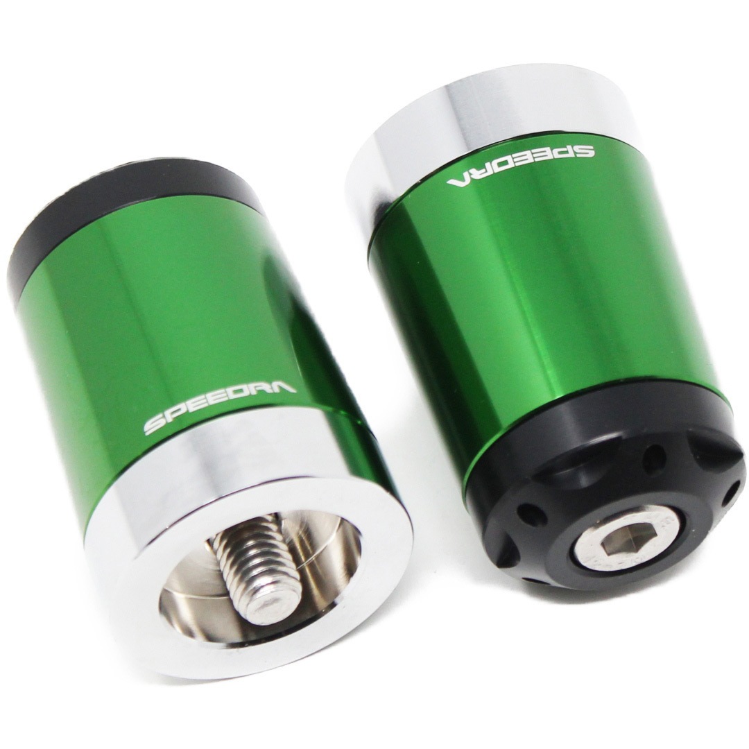 ABEKL01DG ヘビーウェイトハンドルバーエンド KAWASAKI M8 SPEEDRA(SSK) グリーン色  1セット ABEKL01DG