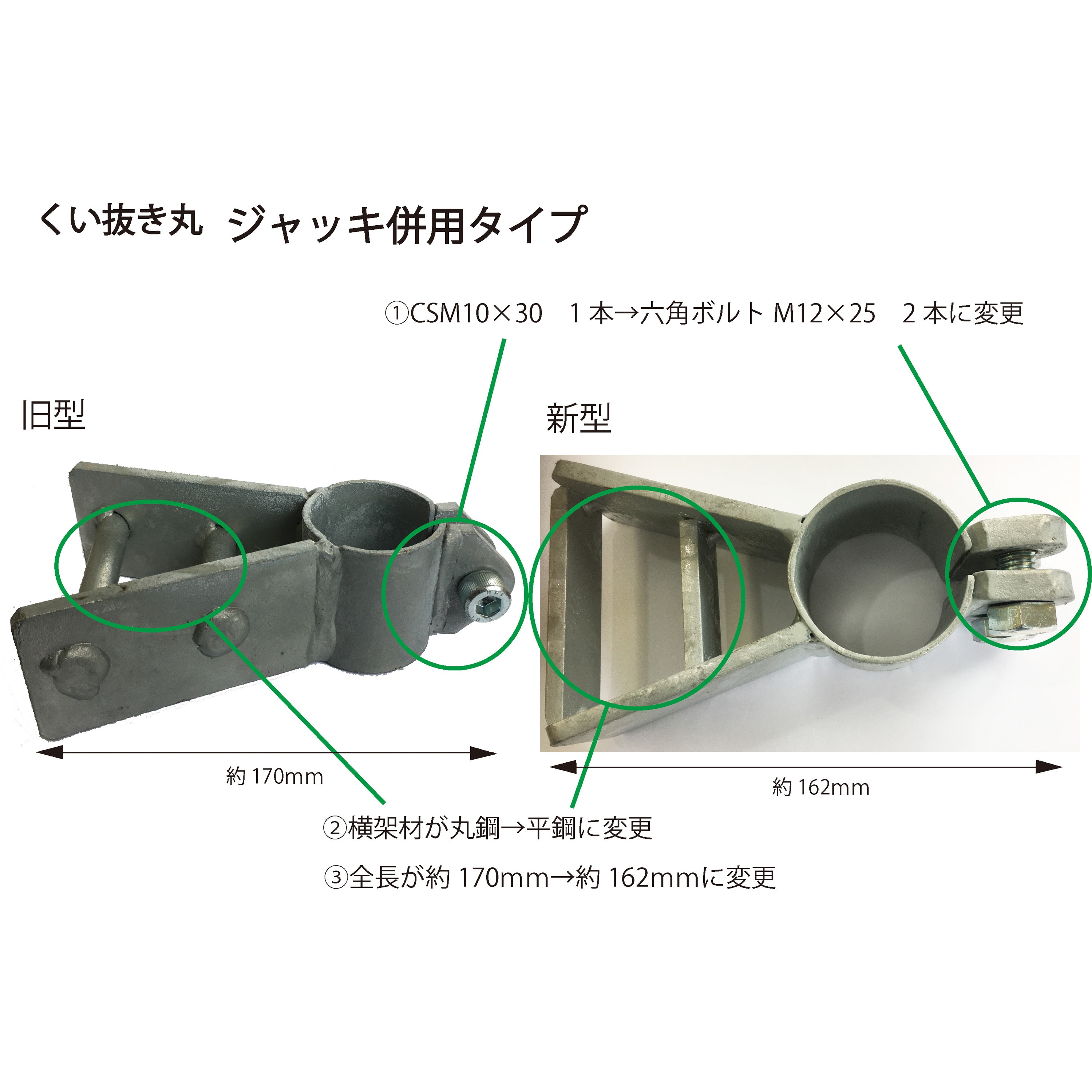 新型くい丸システムズ くい抜き丸ジャッキ併用タイプ 君岡鉄工 適合パイプ径42.7mm 1個 - 【通販モノタロウ】